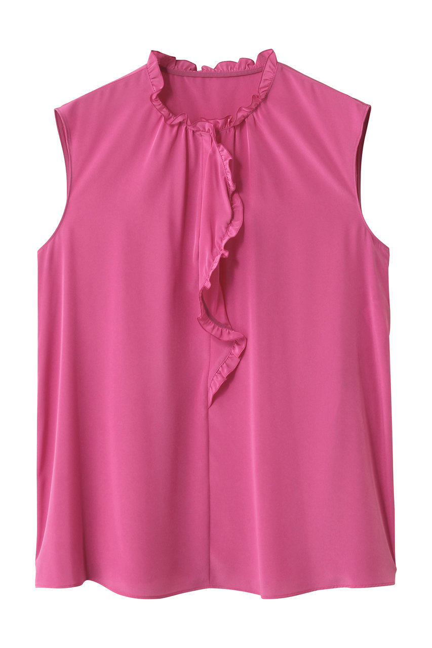ANAYI クレープデシンフロントラッフルブラウス (ピンク, 38) アナイ ELLE SHOP ANAYI クレープデシンフロントラッフルブラウス (ピンク, 38) アナイ ELLE SHOP