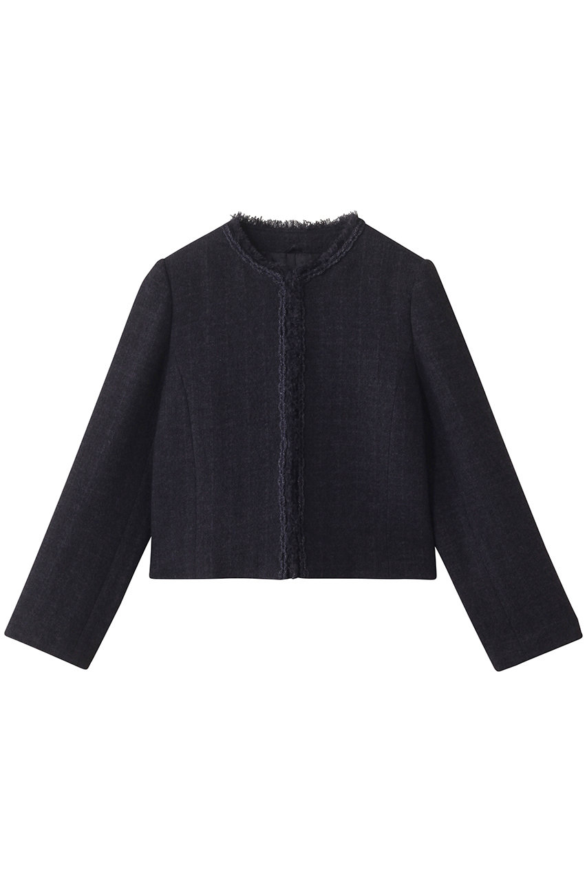 ANAYI ネイビーツイードクルージャケット (ネイビー, 36) アナイ ELLE SHOP ANAYI ネイビーツイードクルージャケット (ネイビー, 36) アナイ ELLE SHOP