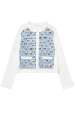 アナイ/ANAYIの【Eternal Line 2025】ミックスツイードコンビ ジャケット カーディガン(110300/110303)