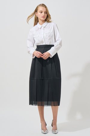 アナイ/ANAYIの【Eternal Line 2025】ダブルラッセル立体プリーツ スカート(110700/110702)