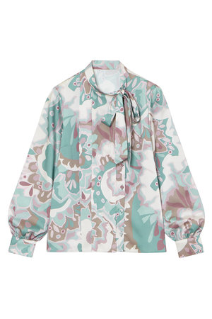 アナイ/ANAYIのアートフラワープリントサイドボウタイ ブラウス(110400/110403)