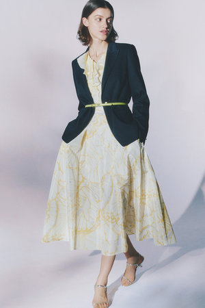 アナイ/ANAYIのバタフライプリントフリル ブラウス(110400/110403)