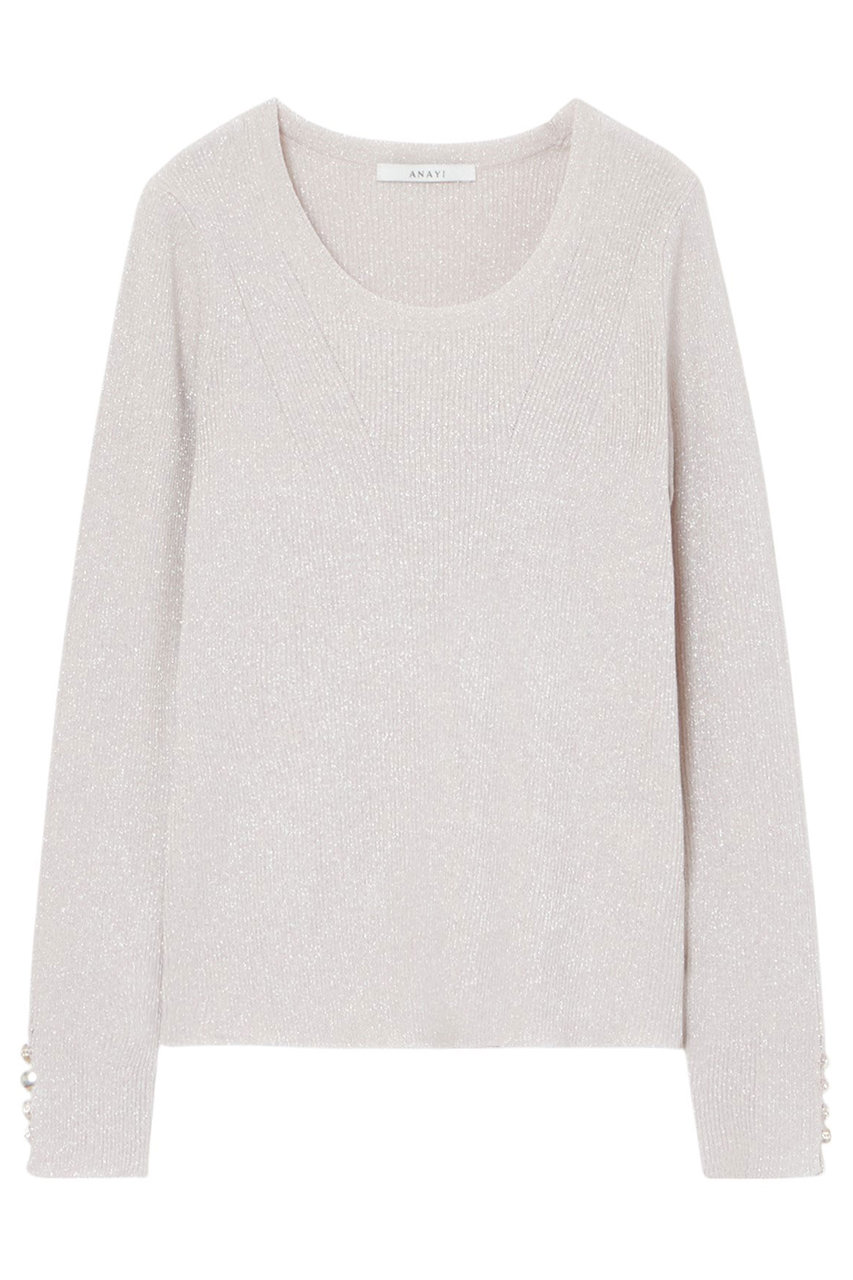 ANAYI LUREX リブプルオーバー (ピンク, 38) アナイ ELLE SHOP ANAYI LUREX リブプルオーバー (ピンク, 38) アナイ ELLE SHOP