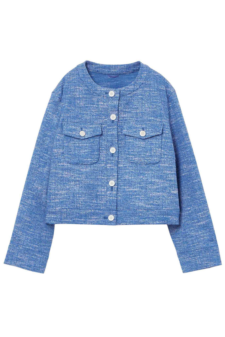 7DAYS LOOKS】ツイードベスト【SALE】 TZW652 :レディース トップス ANAYI ライトブルー ツイードベスト