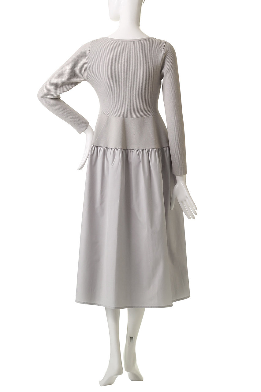 ANAYI(アナイ)｜ペプラム切替ドッキングワンピース/グレー の通販