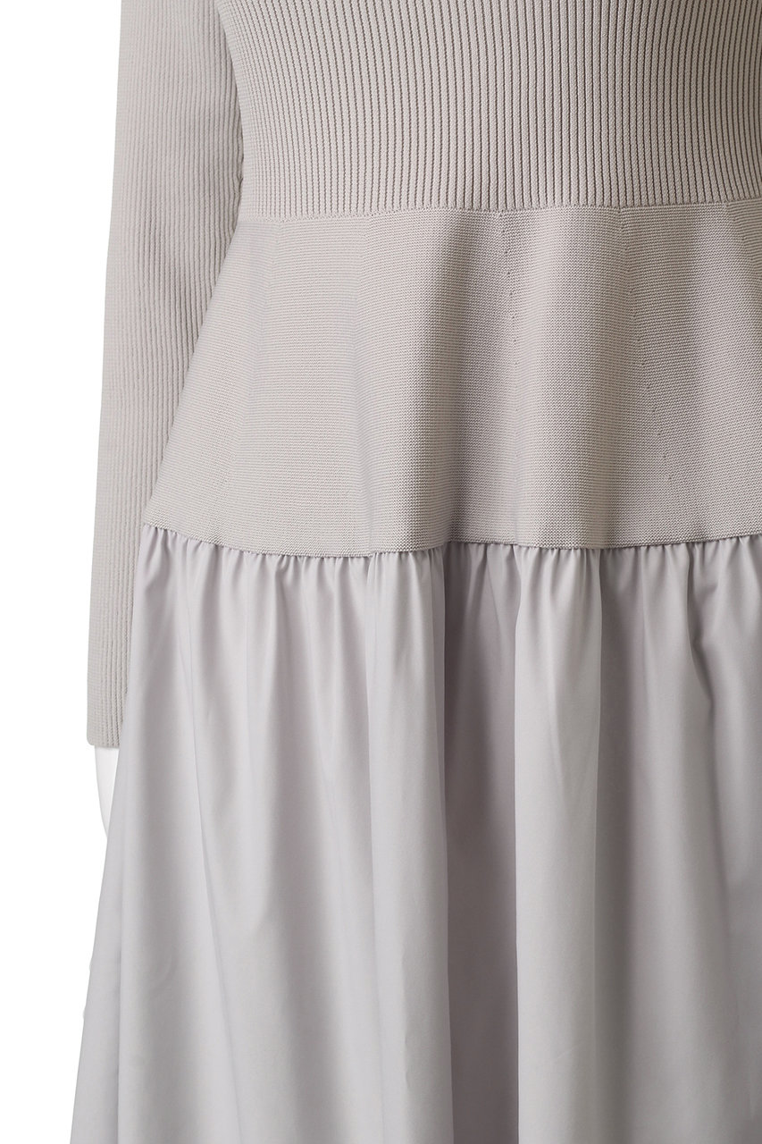 ANAYI(アナイ)｜ペプラム切替ドッキングワンピース/グレー の通販