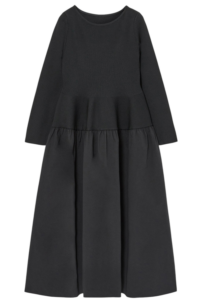 ANAYI ペプラム切替ドッキングワンピース (ブラック, 36) アナイ ELLE SHOP ANAYI ペプラム切替ドッキングワンピース (ブラック, 36) アナイ ELLE SHOP