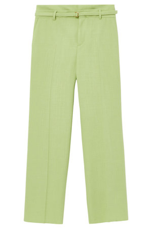 アナイ/ANAYIのライトスラブ切り替えベルトパンツ(110600/110601)