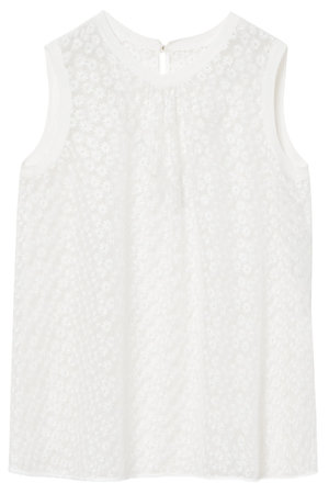 アナイ/ANAYIのフラワー刺繍ノースリーブブラウス(110400/110401)