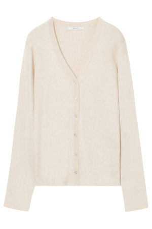 アナイ/ANAYIのアセテートポリエステルＶカーディガン(110300/110303)