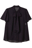 ドットシフォンボウタイ ブラウス