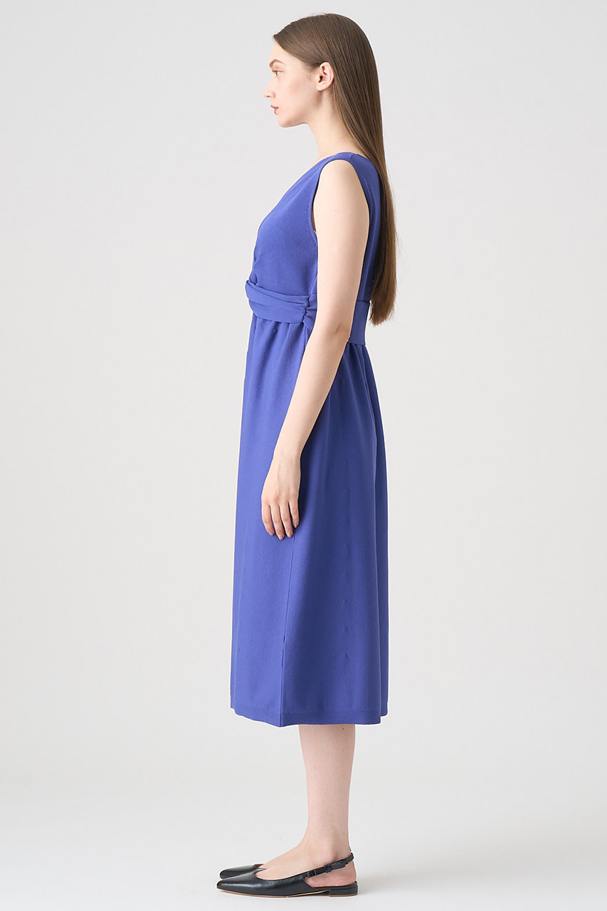 ANAYI(アナイ)｜ドレープツイストワンピース/ブルー の通販｜ELLESHOP