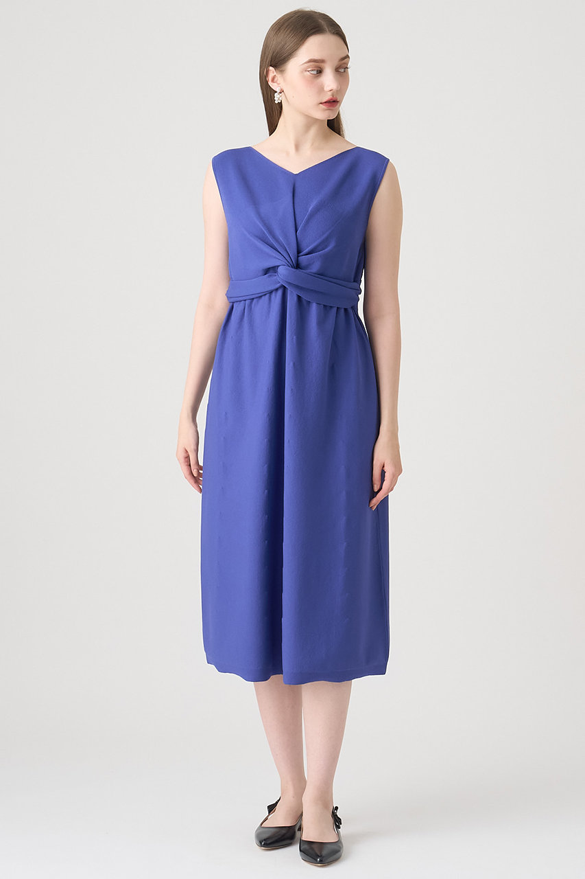 ANAYI(アナイ)｜ドレープツイストワンピース/ブルー の通販｜ELLESHOP