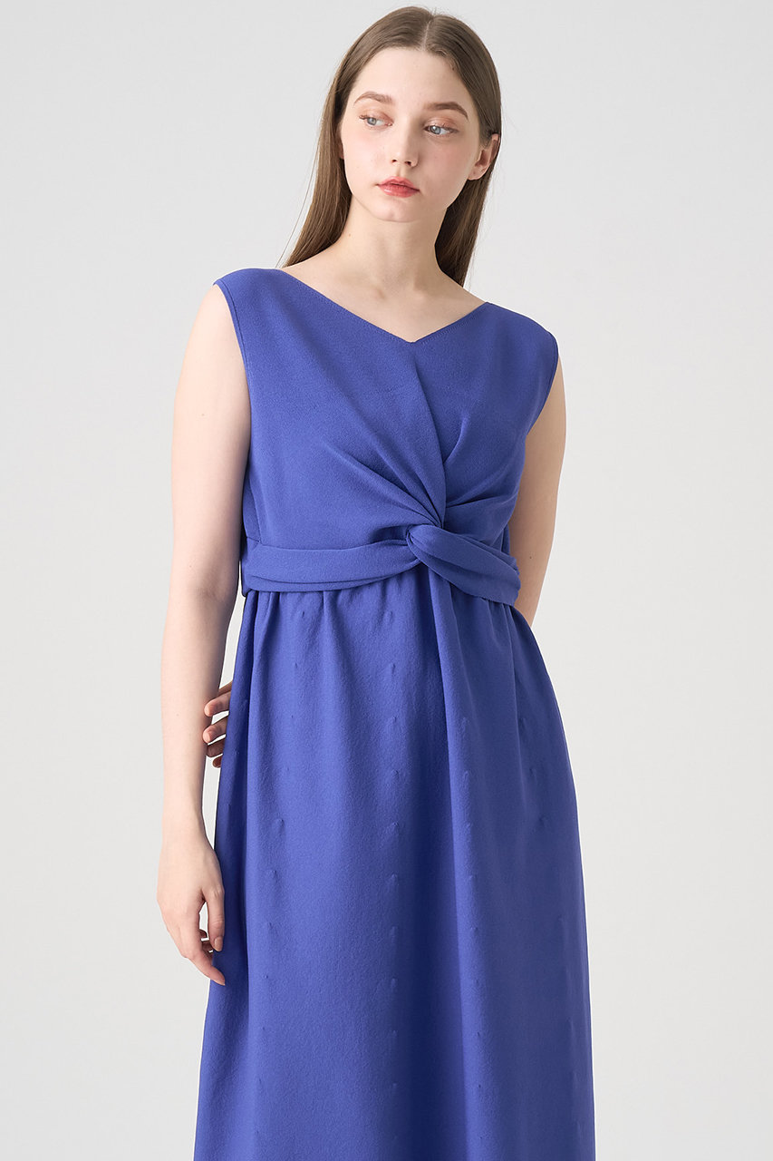 ANAYI(アナイ)｜ドレープツイストワンピース/ブルー の通販｜ELLESHOP