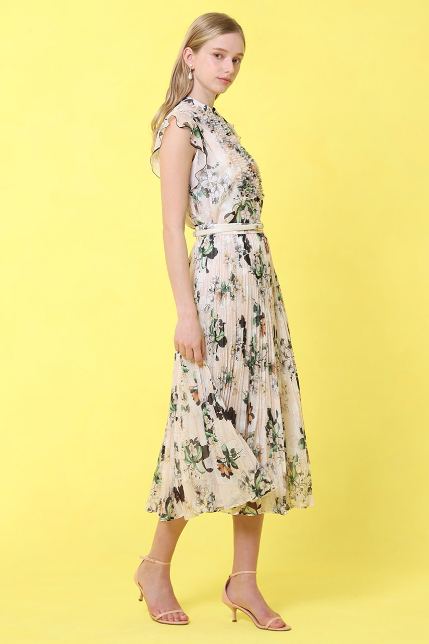 ANAYI(アナイ)｜bouquet プリントプリーツスカート/コーラル の通販