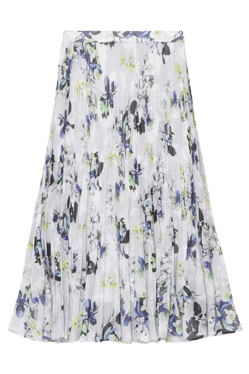 ANAYI bouquet プリントプリーツスカート (ブルー, 38) アナイ ELLE SHOP ANAYI bouquet プリントプリーツスカート (ブルー, 38) アナイ ELLE SHOP