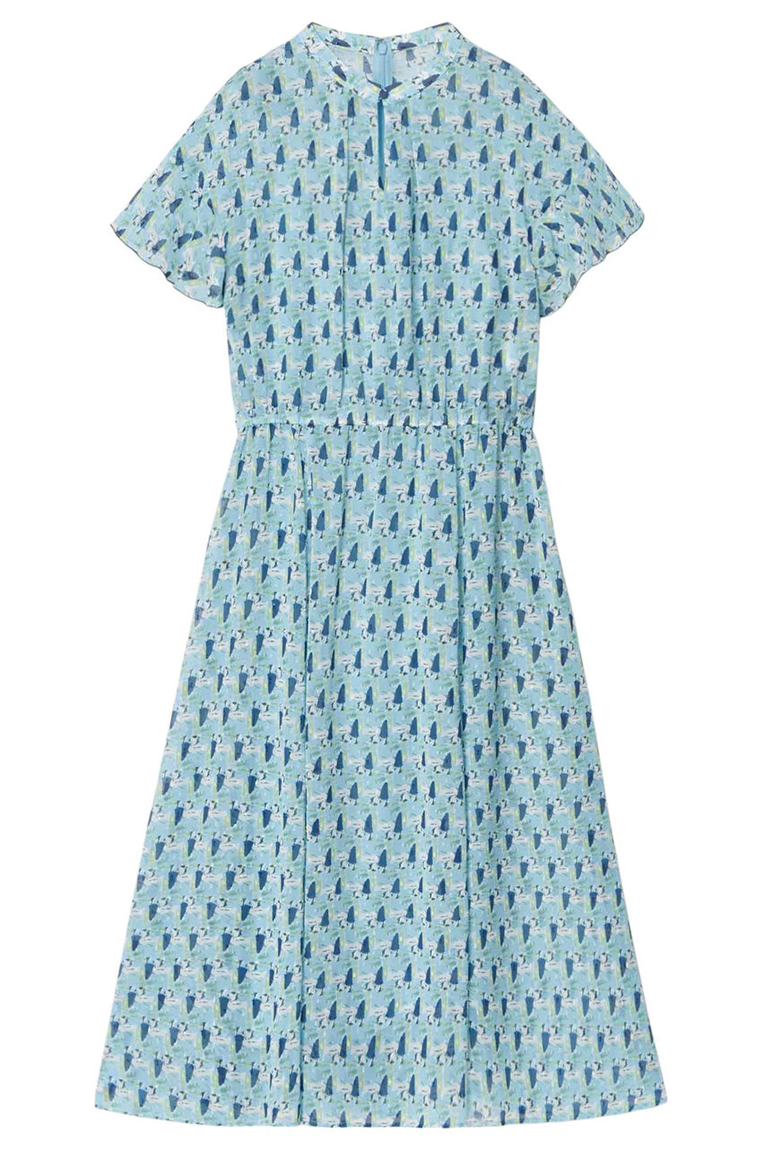 ANAYI reminiscenceプリント ワンピース (ブルー, 36) アナイ ELLE SHOP ANAYI reminiscenceプリント ワンピース (ブルー, 36) アナイ ELLE SHOP