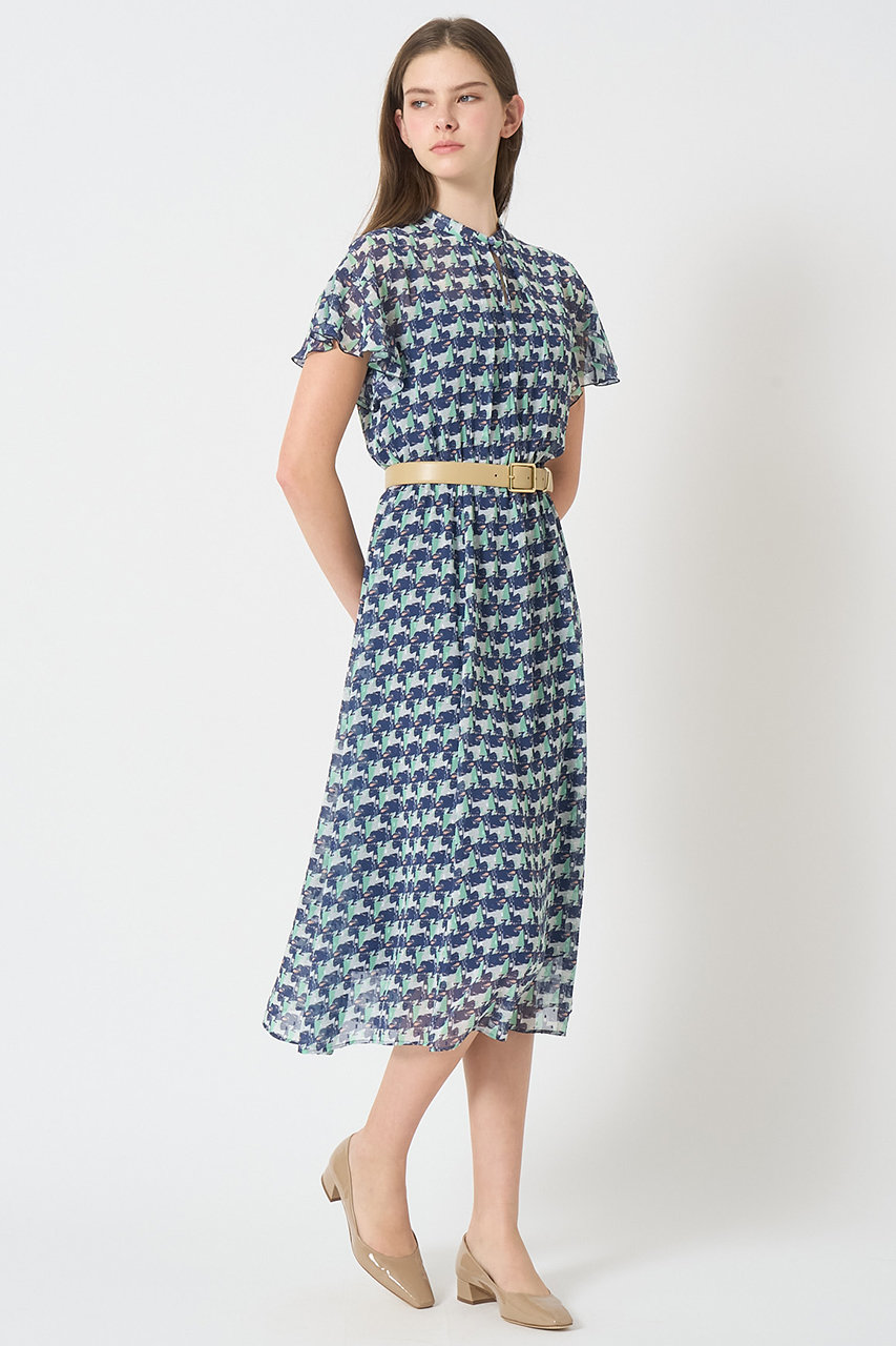 ANAYI(アナイ)｜reminiscenceプリント ワンピース/ネイビー の