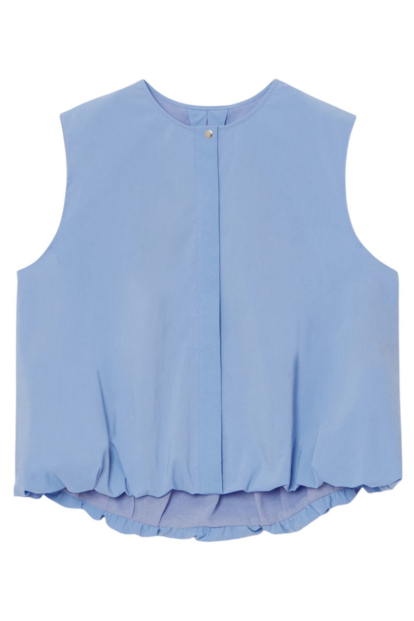 ANAYI ストレッチナイロンバルーンジレ ブラウス (ブルー, 38) アナイ ELLE SHOP ANAYI ストレッチナイロンバルーンジレ ブラウス (ブルー, 38) アナイ ELLE SHOP