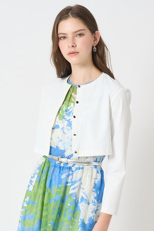 アナイ/ANAYIのナイロンジャージークロップド カーディガン(110100/110104)