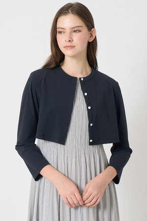 アナイ/ANAYIのナイロンジャージークロップド カーディガン(110100/110104)
