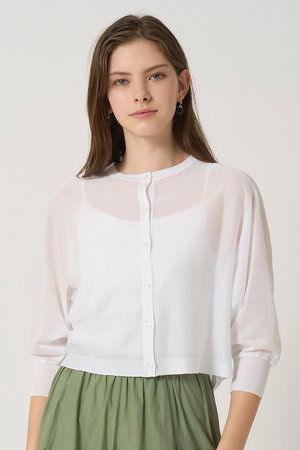 アナイ/ANAYIのシアー天竺ドルマン カーディガン(110300/110303)