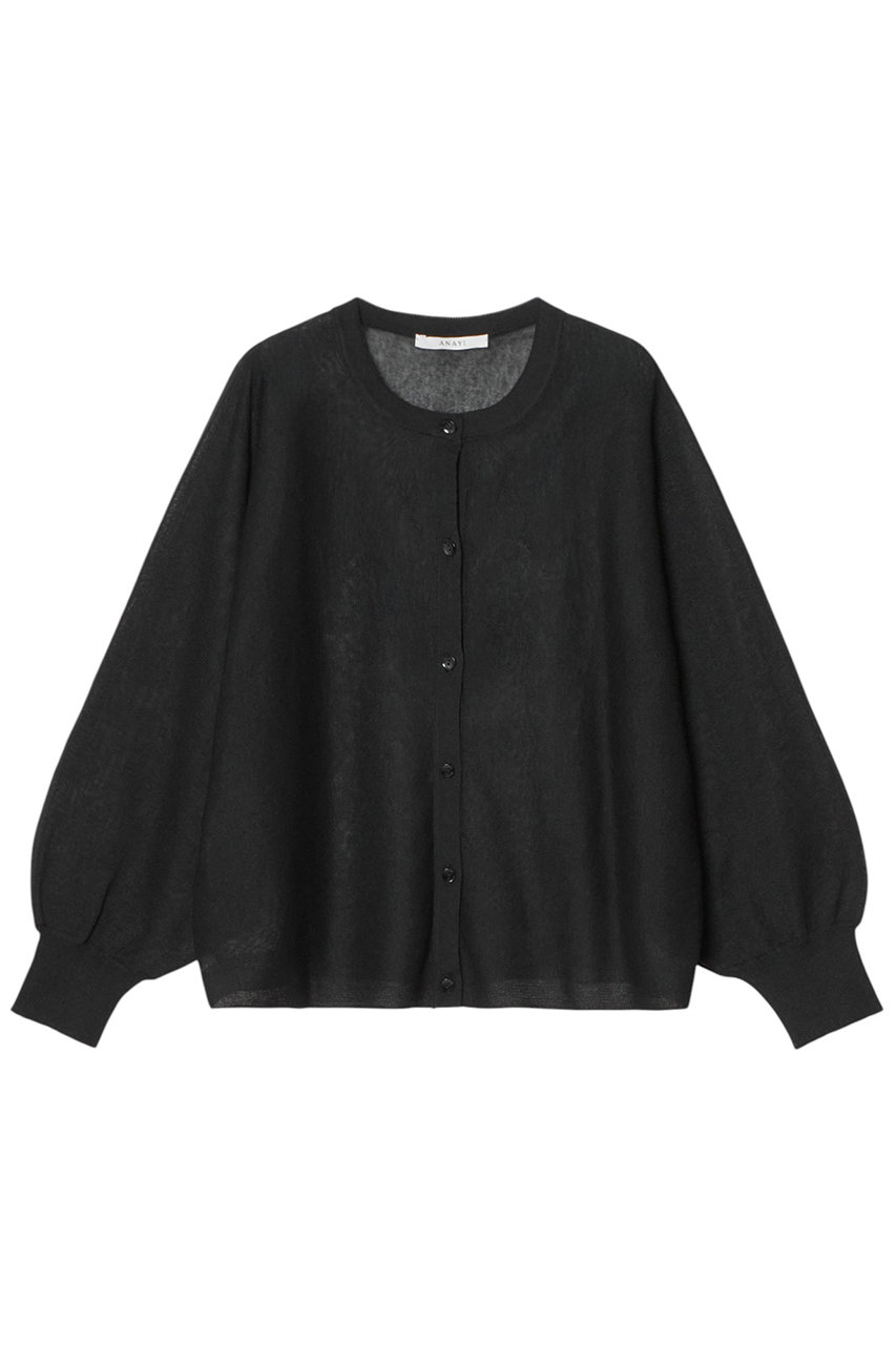 ANAYI シアー天竺ドルマン カーディガン (ブラック, 38) アナイ ELLE SHOP ANAYI シアー天竺ドルマン カーディガン (ブラック, 38) アナイ ELLE SHOP