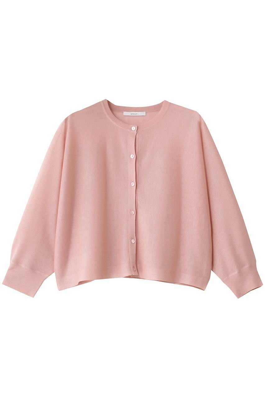 ANAYI シアー天竺ドルマン カーディガン (ピンク, 38) アナイ ELLE SHOP ANAYI シアー天竺ドルマン カーディガン (ピンク, 38) アナイ ELLE SHOP