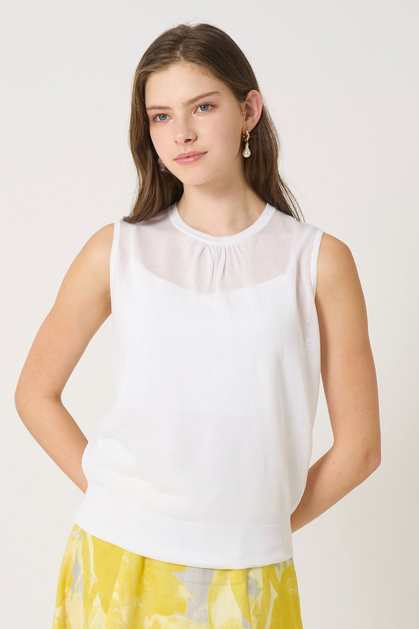 春夏　美品　ANAYI/アナイ シルクコットン配色ポロ衿　プルオーバー　38 ANAYI｜LUREXポロプルオーバー | Rakuten Fashion(楽天
