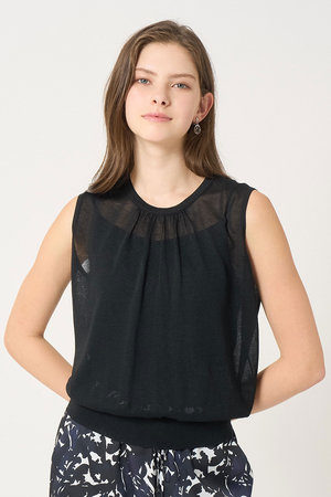 アナイ/ANAYIのシアー天竺ギャザー プルオーバー(110300/110301)