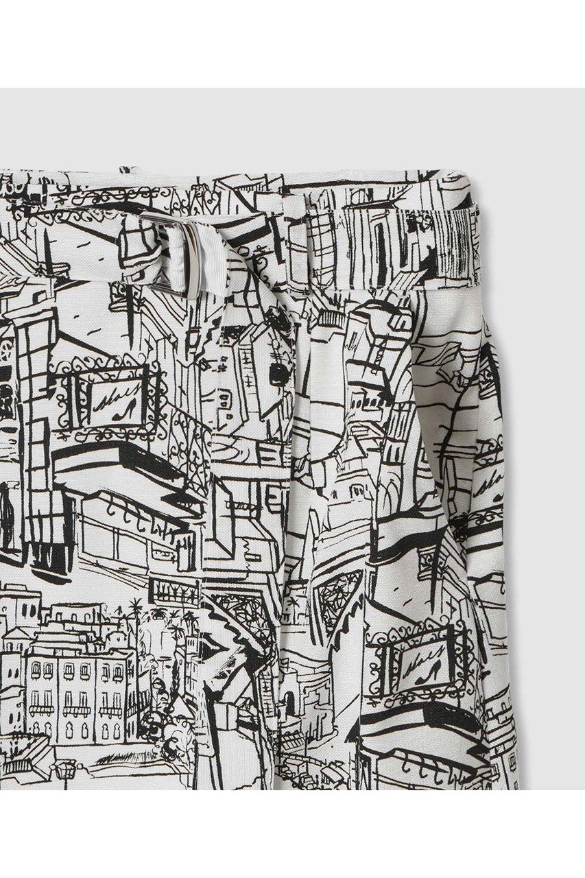 美品】ANAYI 2025AW シティスケーププリントAライン スカート シティ