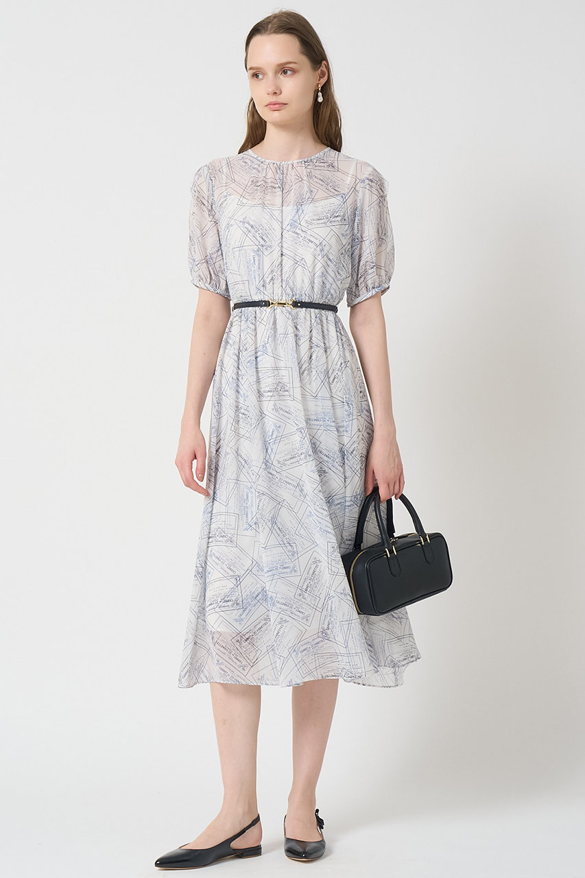 ANAYI(アナイ)｜チケットプリントスリットスリーブ ワンピース