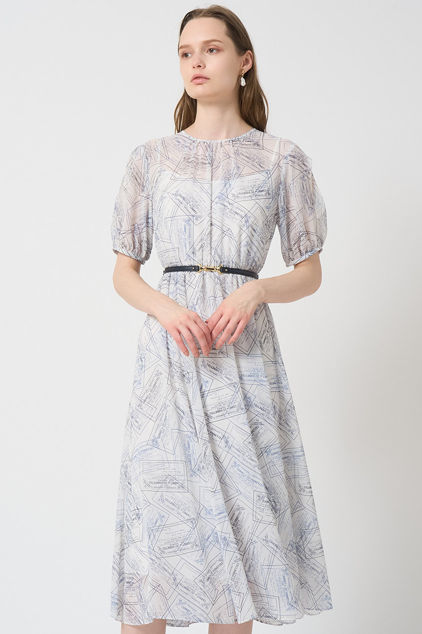 ANAYI(アナイ)｜チケットプリントスリットスリーブ ワンピース