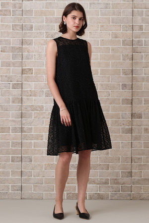 アナイ/ANAYIのラメカットジャガードミニ ワンピース(110500/110501)