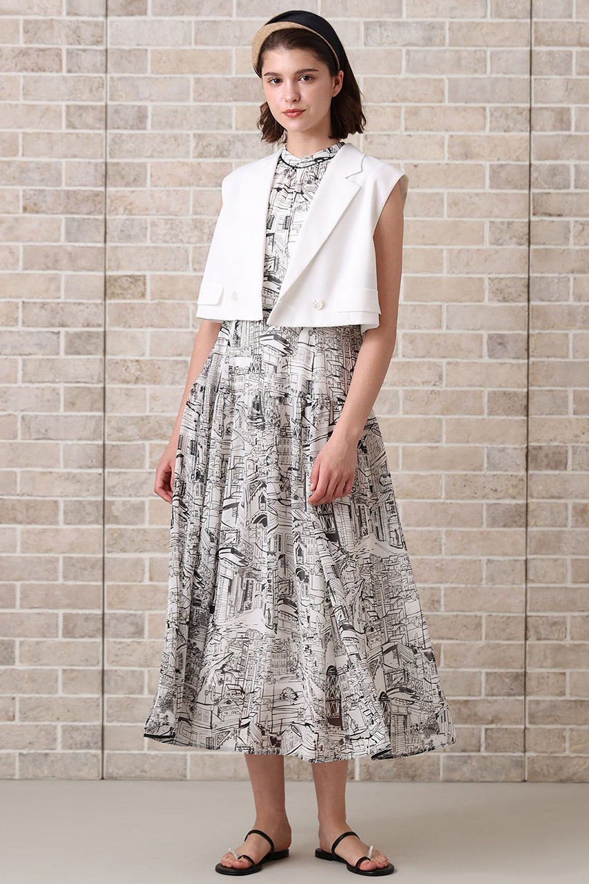 アナイ リネンライクビエラショートジレ セットアップ対応商品】リネンライクビエラショートジレ|ANAYI