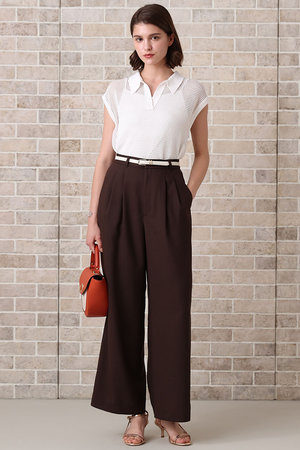 アナイ/ANAYIのリネンライクビエラタックパンツ(110600/110601)