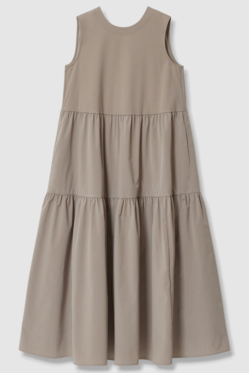 ANAYI ポンチ×タフタティアード ワンピース (モカ, 36) アナイ ELLE SHOP ANAYI ポンチ×タフタティアード ワンピース (モカ, 36) アナイ ELLE SHOP