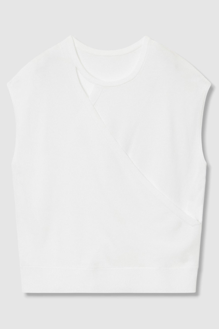 アナイ/ANAYIのアシメカシュクールプルオーバー(オフホワイト/10252816120-95-380)