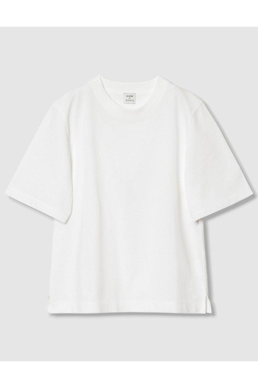 ANAYI 【Saori Oyamada×SLOANE×ANAYI】コットン天竺コンパクトTシャツ (ホワイト, 38) アナイ ELLE SHOP ANAYI 【Saori Oyamada×SLOANE×ANAYI】コットン天竺コンパクトTシャツ (ホワイト, 38) アナイ ELLE SHOP