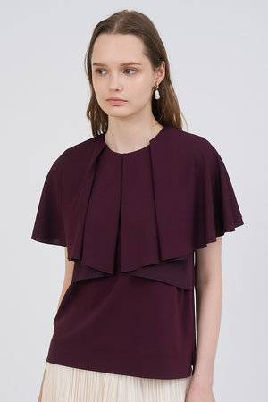 アナイ/ANAYIの【Saori Oyamada×SLOANE×ANAYI】ドライポンチラッフルケープ プルオーバー(110100/110102)