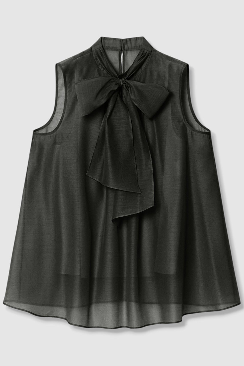 アナイ/ANAYIのオーガンリボンボウタイ ブラウス(ブラック/10252713500-43-380)