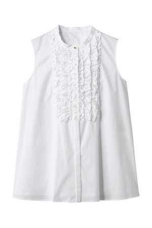 アナイ/ANAYIのタイプライターノースリフリル ブラウス(110400/110401)