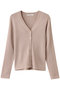 アセテートポリエステルVカーディガン アナイ/ANAYI ピンクベージュ
