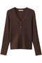 アセテートポリエステルVカーディガン アナイ/ANAYI ブラウン