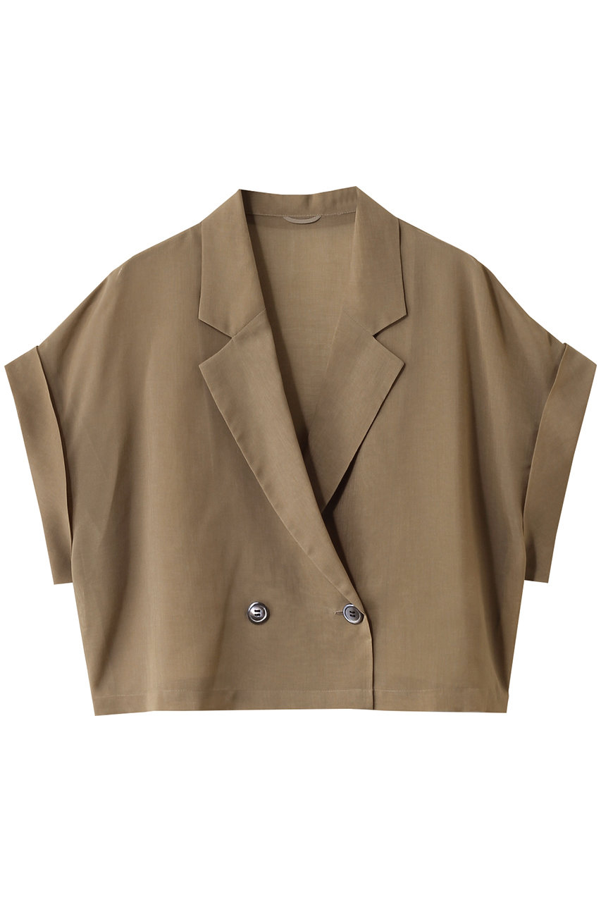 【1005】現行品　美品　アナイ　シアーオーガンフレンチスリーブ ジャケット38 ANAYI(アナイ)｜シアーオーガンフレンチスリーブジャケット/ブラウン