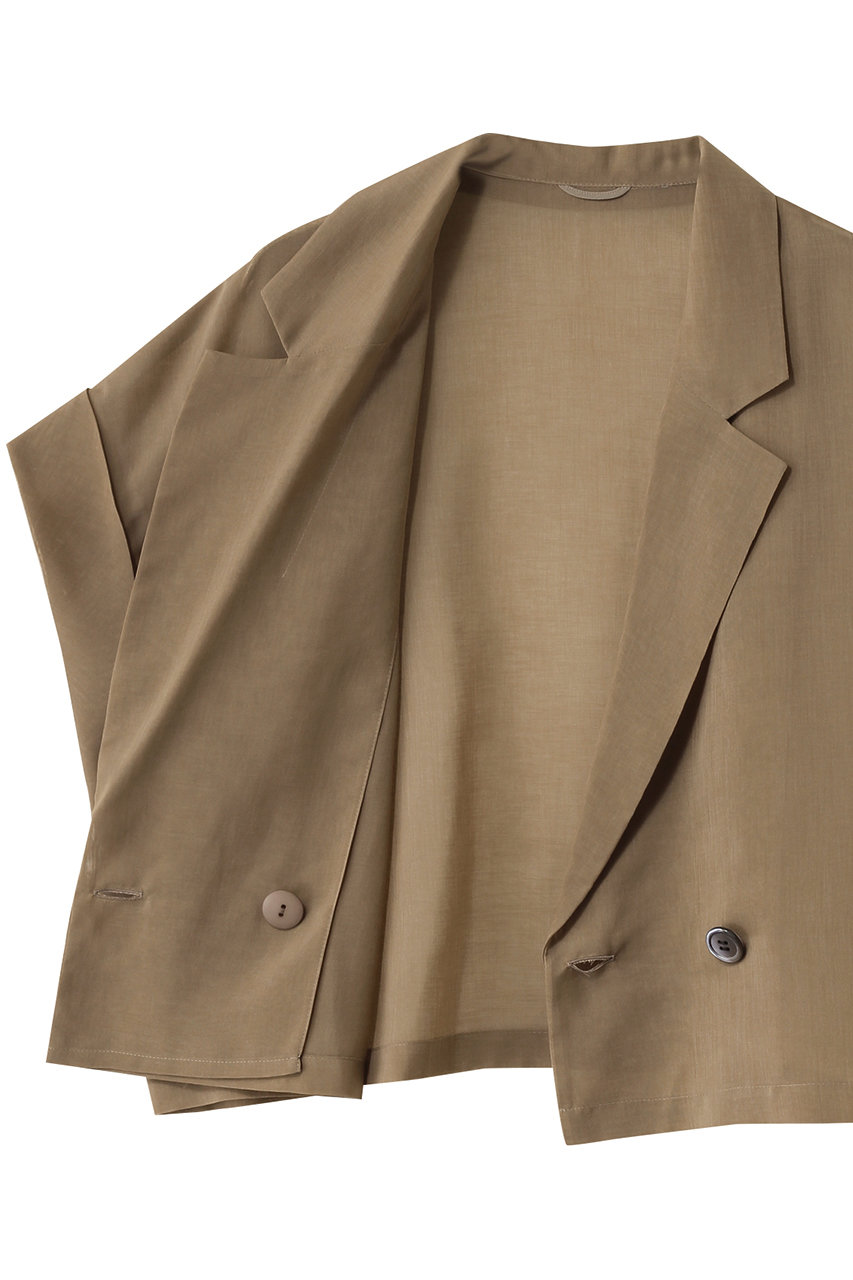 ANAYI(アナイ)｜シアーオーガンフレンチスリーブジャケット/ブラウン