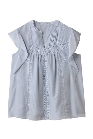 アナイ/ANAYIのコットンシルクレースコンビブラウス(110400/110402)