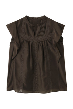 アナイ/ANAYIのコットンシルクレースコンビブラウス(110400/110402)