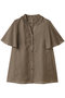 スパンローンフリルネックブラウス アナイ/ANAYI カーキ