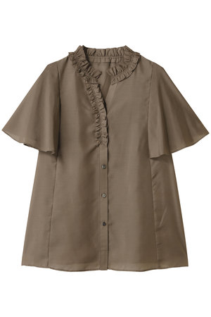 アナイ/ANAYIのスパンローンフリルネックブラウス(110400/110402)